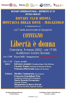 Festa della donna: "Liberta è donna" a Cianciana