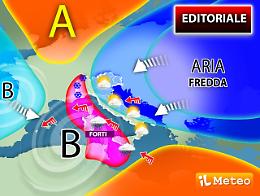 Meteo: weekend più freddo, tornano anche le piogge battenti