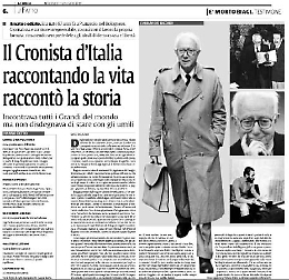 La morte  di Enzo Biagi amato e odiato protagonista della storia