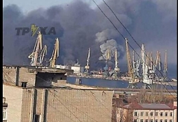 Ucraina, affondata una grande nave da sbarco russa nel porto di Berdyansk