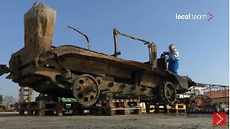 Il Po &egrave; in secca, emerge un semicingolato tedesco del 1945