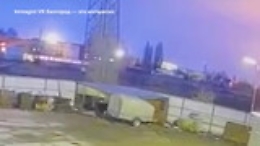 Belgorod, il momento dell'attacco al deposito di carburante