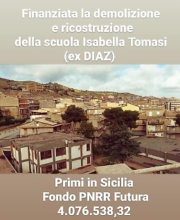 Finanziata la demolizione e ricostruzione del plesso Isabella Tomasi