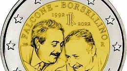 La moneta da due euro dedicata a Falcone e Borsellino