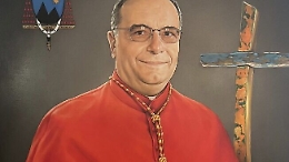 Il ritratto del Cardinale Montenegro affisso a Palazzo Vescovile