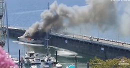 Superyacht di 30 metri distrutto da un incendio