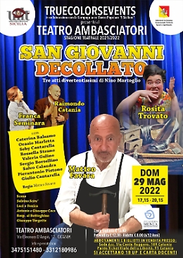 Con “San Giovanni decollato” si ride all'Ambasciatori di Catania