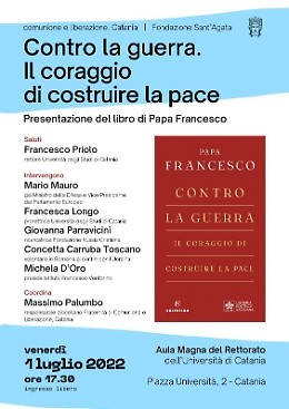 Libro di Papa Francesco sarà presentato a Catania