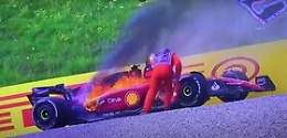 Gran Premio, paura per Sainz: l'auto va a fuoco