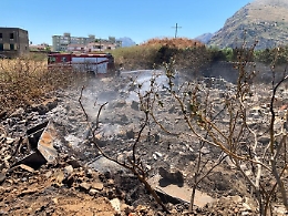 Data alle fiamme l'area destinata all'agorà dedicata a Don Pino Puglisi
