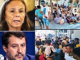 Lampedusa, Salvini su migranti trasferiti: «Lamorgese li nasconde ai giornalisti prima del mio arrivo»