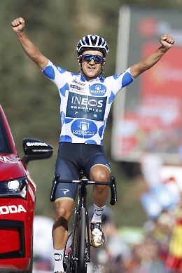 Vuelta: a Carapaz 20/a tappa, Evenpoel a un passo da vittoria