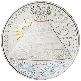 Moneta da 5 euro dedicata al Purgatorio di Dante