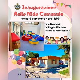 Palma di Montechiaro, s'inaugura il nuovo Asilo nido comunale