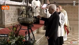 Assisi, presidente Mattarella ha acceso la lampada votiva