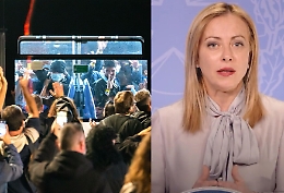 Migranti lasciano Catania ma su sbarco è polemica. Meloni: «Scelta dei medici "bizzarra"»