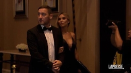 Totti e Noemi, il video della prima uscita ufficiale ai Globe Soccer Awards a Dubai