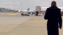 La Nazionale della Polonia in Qatar scortata da due caccia F16