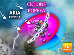 In arrivo il ciclone "Poppea": rischio nubifragi, neve e venti di burrasca