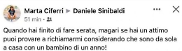 «Quando hai finito di fare serata richiama»: il rimprovero della moglie del sindaco di Rieti è virale