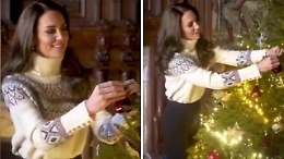 Kate Middleton aggiusta gli addobbi prima del tradizionale concerto di Natale