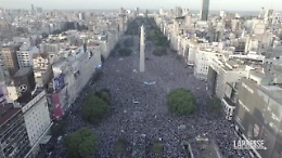 Argentina campione, marea umana a Buenos Aires: le spettacolari immagini dal drone