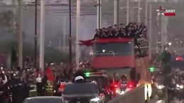 I calciatori del Marocco tornano a casa: accolti come eroi in patria