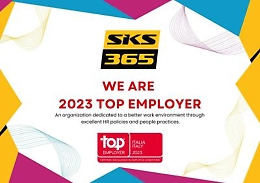 SKS365 ottiene la certificazione Top Employers Italy 2023