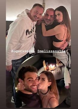 Prima foto social per Melissa Satta e Matteo Berrettini al compleanno di lei