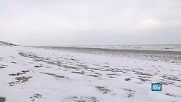 Maltempo, la neve imbianca le spiagge di Rimini e Riccione