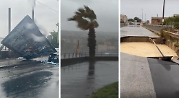 L'uragano mediterraneo spazza ancora la Sicilia orientale, raffiche a 100 km/h: danni ingenti