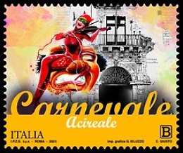Un francobollo e l'annullo filatelico speciale per celebrare il Carnevale di Acireale