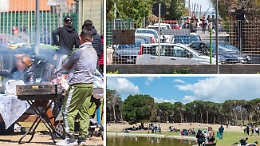 Catania: nonostante il tempo incerto, in tanti all'aria aperta per un picnic di Pasquetta, la fotogallery dal Boschetto della Plaia
