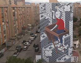 Inaugurato il murale di Millo nel quartiere Sperone di Palermo