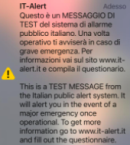 It-Alert, oggi alle 12 il primo test in Sicilia del sistema di allarme pubblico della Protezione Civile