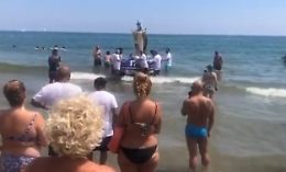 La processione marittima della Madonna dell'Assunta alla Plaia