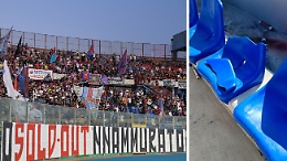 Fumogeni sugli spalti al Massimino, denunciati due ultras