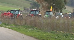 Agricoltori e allevatori in ginocchio, trattori in strada preceduti da una bara: «Il settore sta morendo»