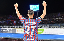 Catania da urlo, Castellini (doppietta) schianta la Juve Stabia