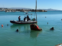 Sotto il mare di San Leone recuperato un altorilievo di oltre due metri: forse è un pezzo del Tempio di Giove