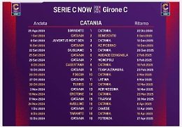 Serie C, ecco il calendario: il Catania parte in trasferta a Sorrento