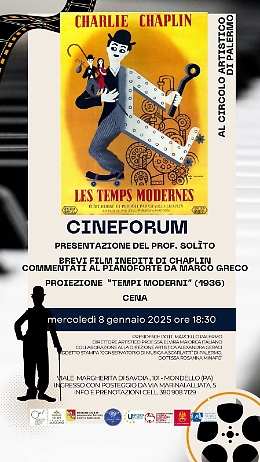 Circolo Articolo Città di Palermo: al via Musica e Cinema con l’arte di Charlie Chaplin