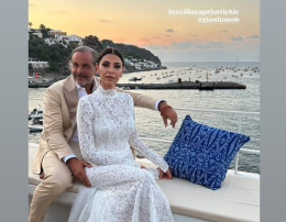 Cecilia Capriotti sposa di luglio a Panarea: il s&igrave; "Fino alla luna" ad un imprenditore siciliano