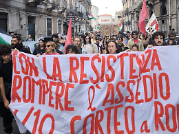 Catania, in migliaia al corteo per la Palestina e la Flotilla