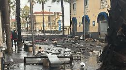 Maltempo a Riposto, distrutto il lungomare Pantano