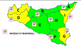 Maltempo, allerta gialla su Palermo: domenica 25 gennaio previsti rovesci e temporali