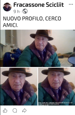 Scicli, l'anziano fracassone sbarca su Facebook