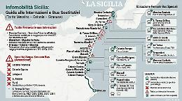 Treni in Sicilia orientale, facciamo chiarezza: la mappa di bus sostitutivi e interruzioni