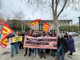 Precari della Giustizia protestano: &laquo;La stabilizzazione deve essere per tutti&raquo; VIDEO