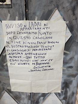 "Cari ladri, qui non c'&egrave; pi&ugrave; niente da rubare": il messaggio shock (e ironico) di Salvatore Castellano dopo l'ennesimo furto